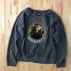 Harry Potter grey sequin Hogwarts sweater